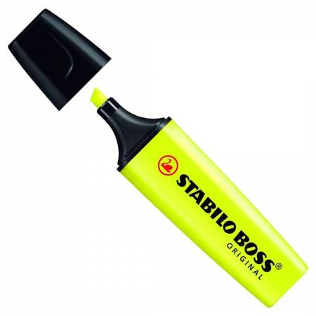 SURLIGNEUR FLU JAUNE STABILO BOSS ORIGINAL  70/24